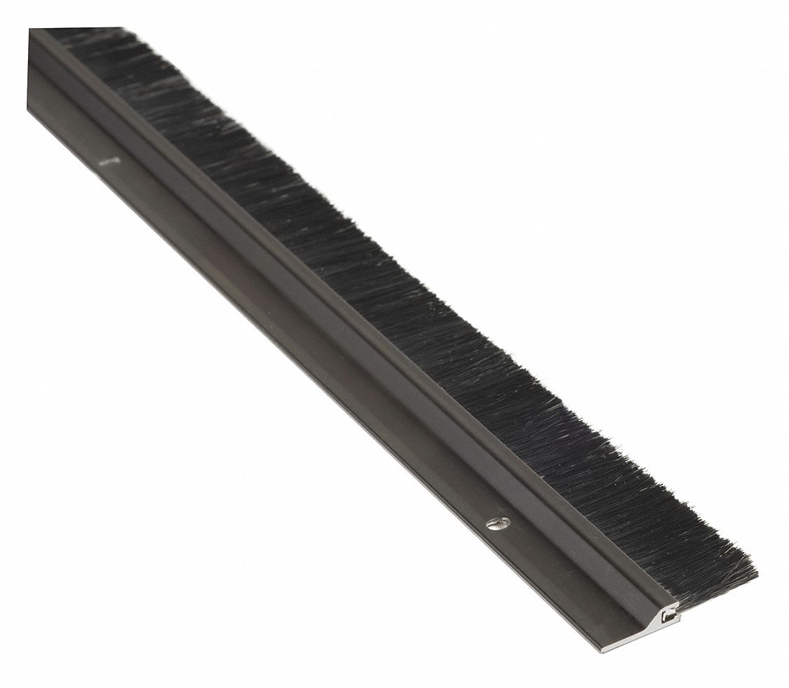 Nylon Brush Brush, Dark Bronze Aluminum, 3 ft. Length, 7/8" Flange Height, 1" Insert Size