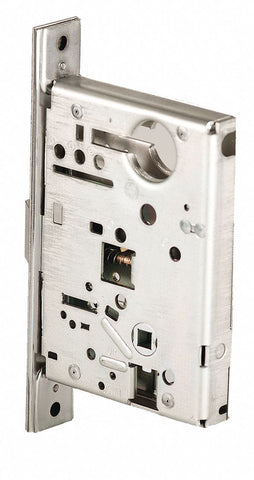 BEST 45HCAD626 Mortise Lockset,  Mechanical,  Not Keyed,  Satin Chrome,  2 3/4 in Backset,  Mortise