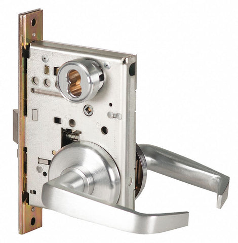 BEST 45H7D15H626RH Mortise Lockset,  Mechanical,  Keyed Different,  Satin Chrome,  2 3/4 in Backset,  Mortise