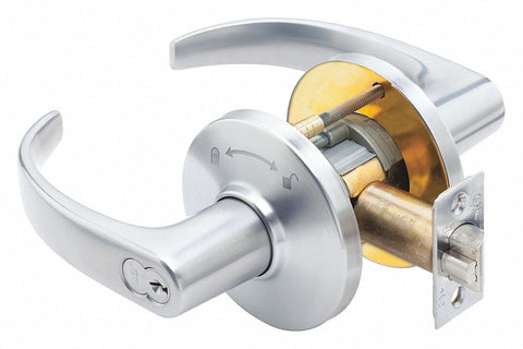 BEST 9K37IN14DS3626 Lever,  Mechanical,  Heavy Duty,  Keyed Different,  Satin Chrome,  2 3/4 in Backset,  Cylindrical