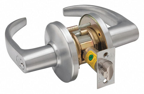 BEST 9K30N14CS3626 Lever,  Mechanical,  Heavy Duty,  Not Keyed,  Satin Chrome,  2 3/4 in Backset,  Cylindrical