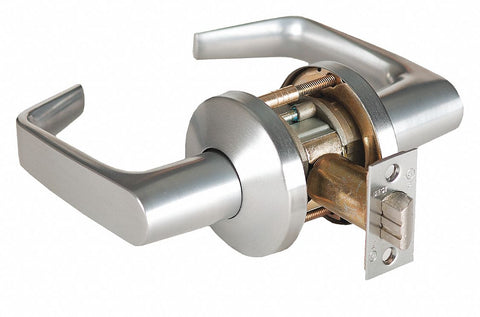 BEST 9K30N15CS3626 Lever,  Mechanical,  Heavy Duty,  Not Keyed,  Satin Chrome,  2 3/4 in Backset,  Cylindrical