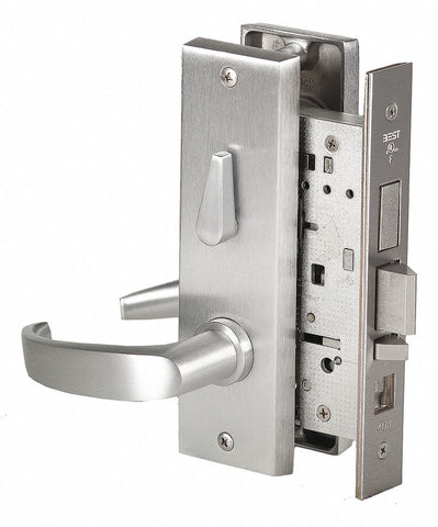 BEST 45H7AB14M626RH Mortise Lockset,  Mechanical,  Keyed Different,  Satin Chrome,  2 3/4 in Backset,  Mortise