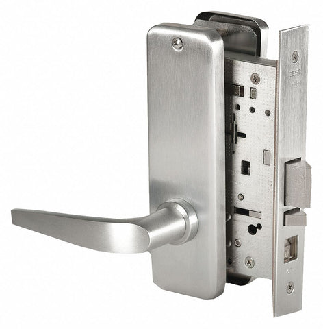 BEST 45H7A16J626RH Mortise Lockset,  Mechanical,  Keyed Different,  Satin Chrome,  2 3/4 in Backset,  Mortise