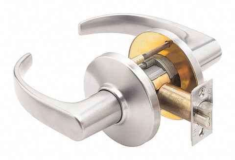 BEST 9K30L14CS3626 Lever,  Mechanical,  Extra Heavy Duty,  Not Keyed,  Satin Chrome,  2 3/4 in Backset,  Cylindrical