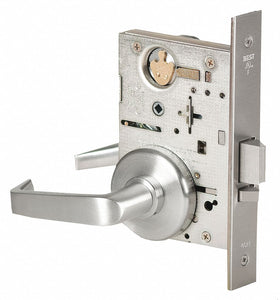 BEST 45H0D15H626RH Mortise Lockset,  Mechanical,  Not Keyed,  Satin Chrome,  2 3/4 in Backset,  Mortise