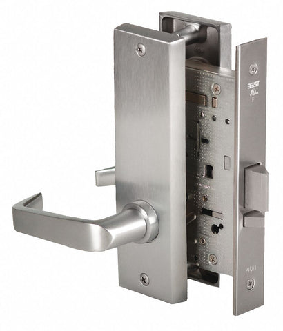 BEST 45H7D15M626RH Mortise Lockset,  Mechanical,  Keyed Different,  Satin Chrome,  2 3/4 in Backset,  Mortise