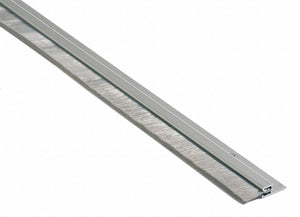 Nylon Brush Door Sweep, Anodized Aluminum, 8 ft. Length, 3/4" Flange Height, 1/2" Insert Size