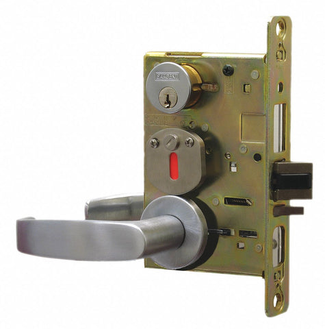 SARGENT 8238 LNB 26D Mortise Lockset,  Mechanical,  Keyed Different,  Satin Chrome,  2 3/4 in Backset,  Mortise