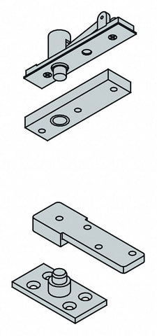 IVES 7255 SET US26D Non Handed Pivot Hinge With Holes, Full Mortise Mounting, Satin Chrome Finish