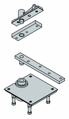 IVES 7256 SET US26D Non Handed Pivot Hinge With Holes, Full Mortise Mounting, Satin Chrome Finish