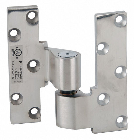 IVES 7230F INT RH US32D Right Hand Pivot Hinge With Holes, Full Mortise Mounting, Stainless Steel Finish