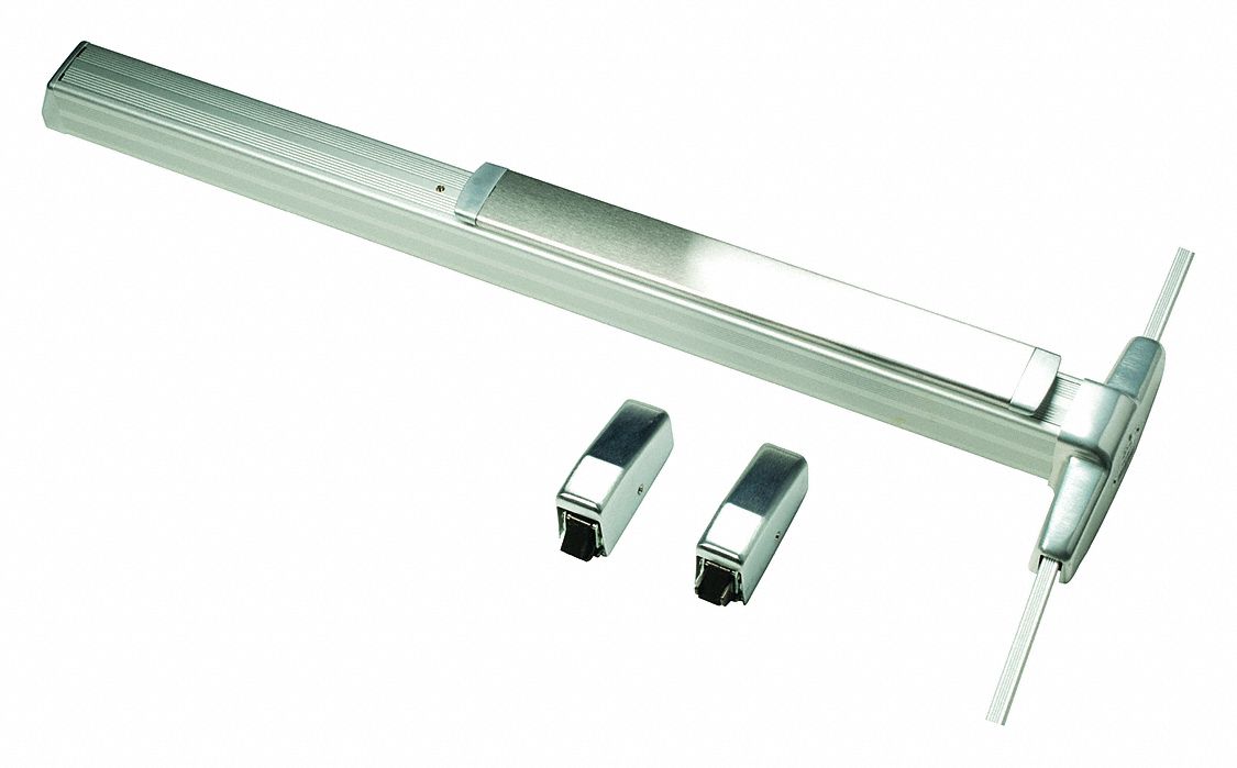 VON DUPRIN 3327A-EO 3 US28 Surface Vertical Rod,  Exit Only Exit Device,  Satin Aluminum,  33A,  36 in Door Width