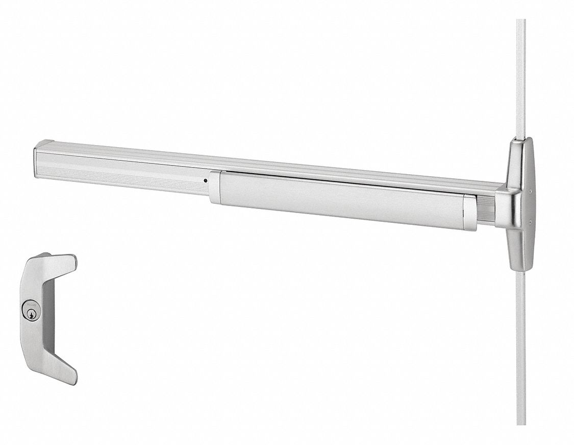 VON DUPRIN 3327A-NL-OP 3 26D Surface Vertical Rod,  Exit Device,  Satin Chrome,  33A,  36 in Door Width