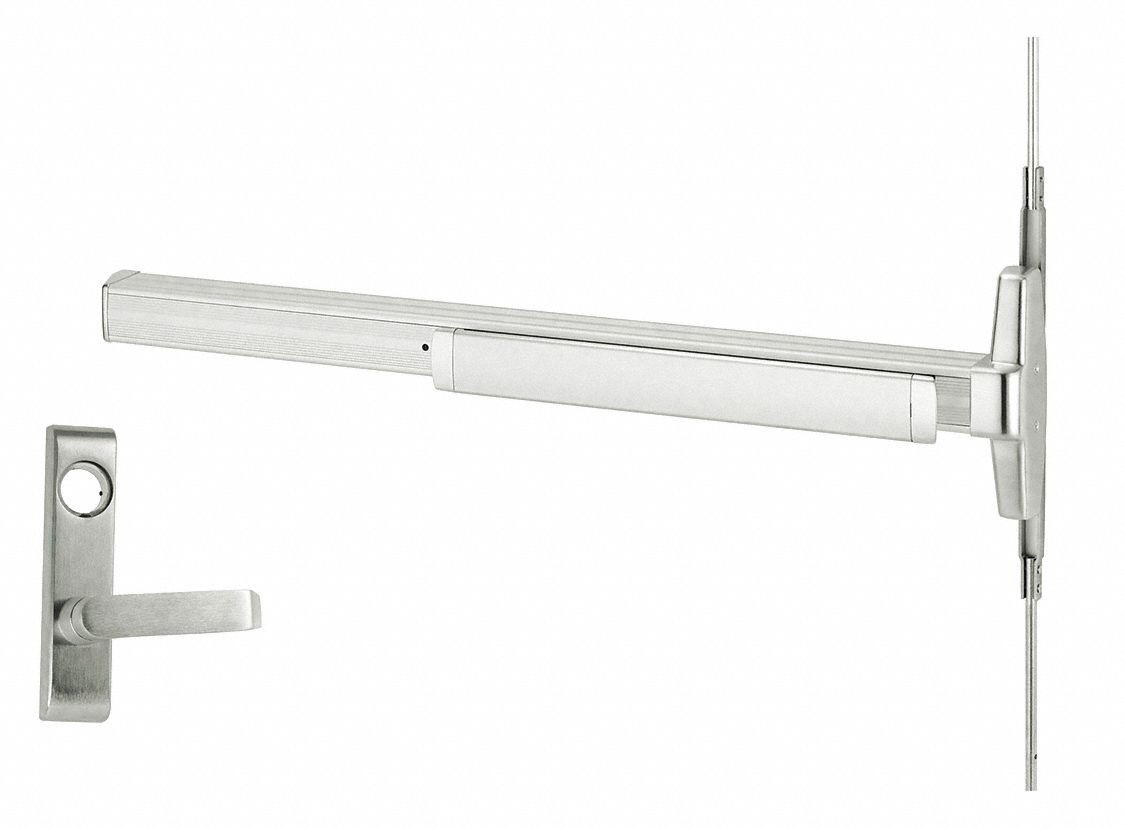 VON DUPRIN 3347A-L-06 3 US28 RHR Concealed Vertical Rod,  Exit Device,  Satin Aluminum,  33A,  36 in Door Width