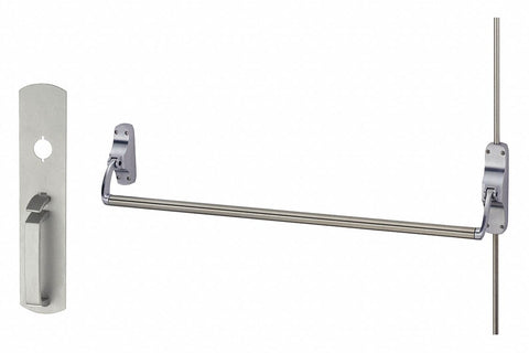 VON DUPRIN 8827TP-F US26D Surface Vertical Rod,  Exit Device,  Satin Chrome,  88,  44 in Door Width