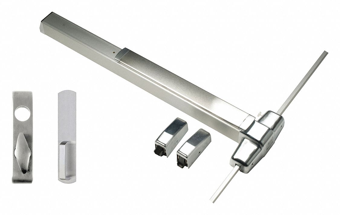 VON DUPRIN 9827TL 3 26D Surface Vertical Rod,  Exit Device,  Satin Chrome,  98,  36 in Door Width