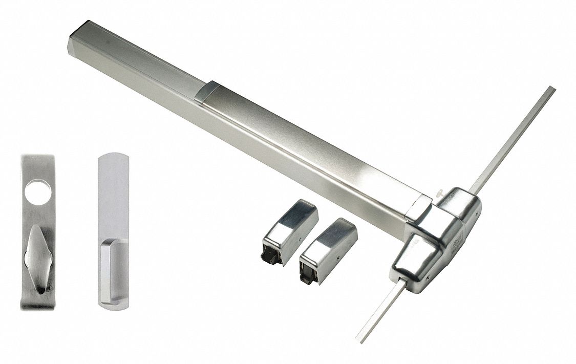 VON DUPRIN 9827TL-F 3 26D Surface Vertical Rod,  Exit Device,  Satin Chrome,  98,  36 in Door Width