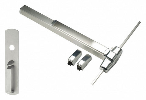 VON DUPRIN 9827TP-F 3 US28 Surface Vertical Rod,  Exit Device,  Satin Aluminum,  98,  36 in Door Width