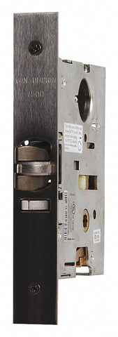 VON DUPRIN 7500 US32D Mortise Lock,  Mechanical,  Not Keyed,  Stainless Steel,  2 3/4 in Backset,  Mortise
