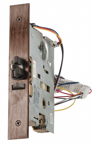 VON DUPRIN 7500 US10B Mortise Lock,  Mechanical,  Not Keyed,  Oil Rubbed Bronze,  2 3/4 in Backset,  Mortise
