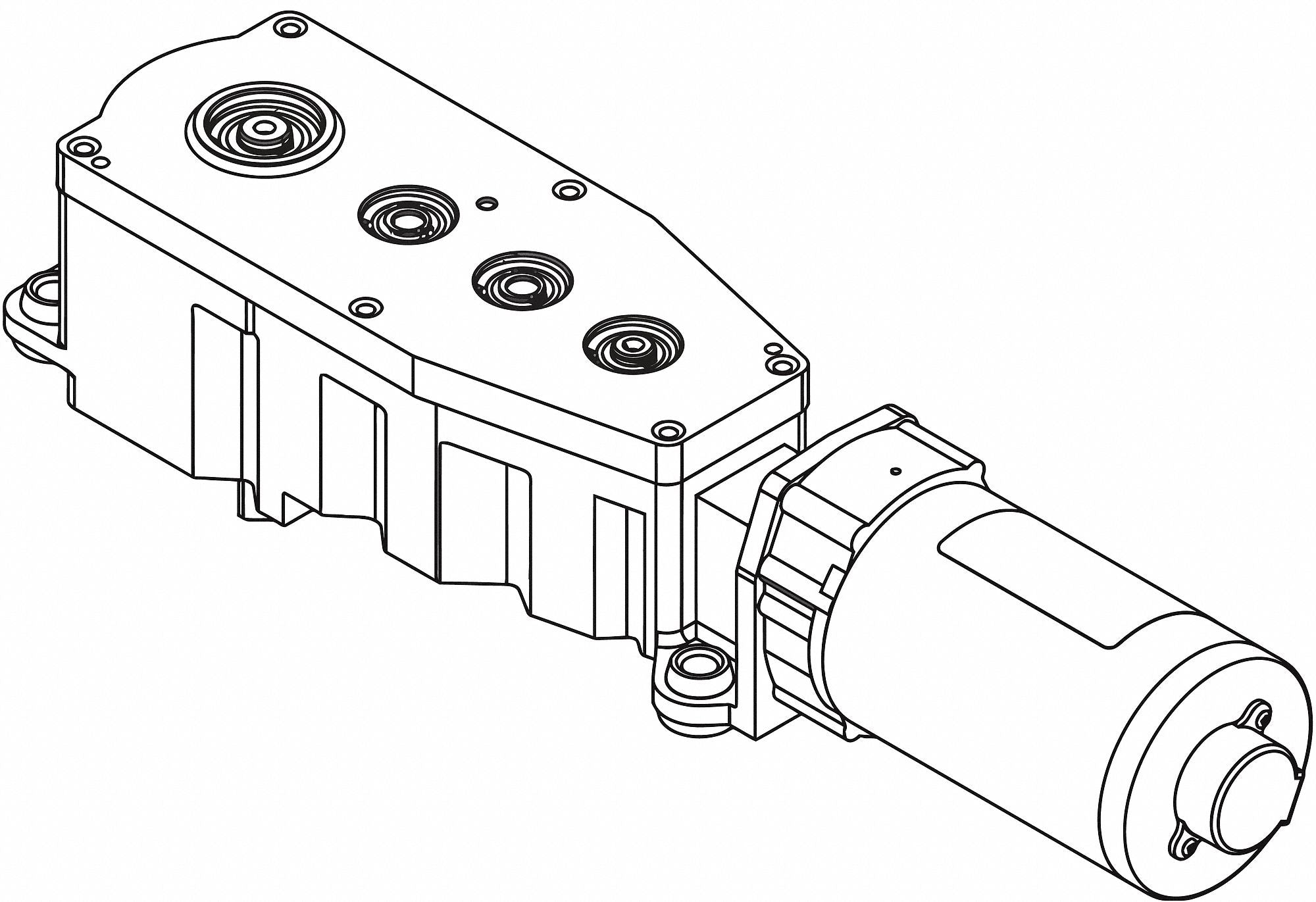 LCN 9550-3454 RH Aluminum,  Motor Gear Box