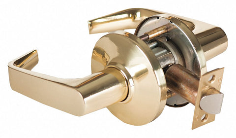 BEST 9K30N15DS3605 Door Lever Lockset,  Mechanical,  Heavy Duty,  Not Keyed,  Bright Brass,  2 3/4 in Backset