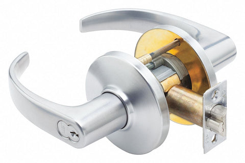 BEST 9K37B14CS3626 Door Lever Lockset,  Mechanical,  Heavy Duty,  Not Included (Lock Sold Less Core),  Satin Chrome