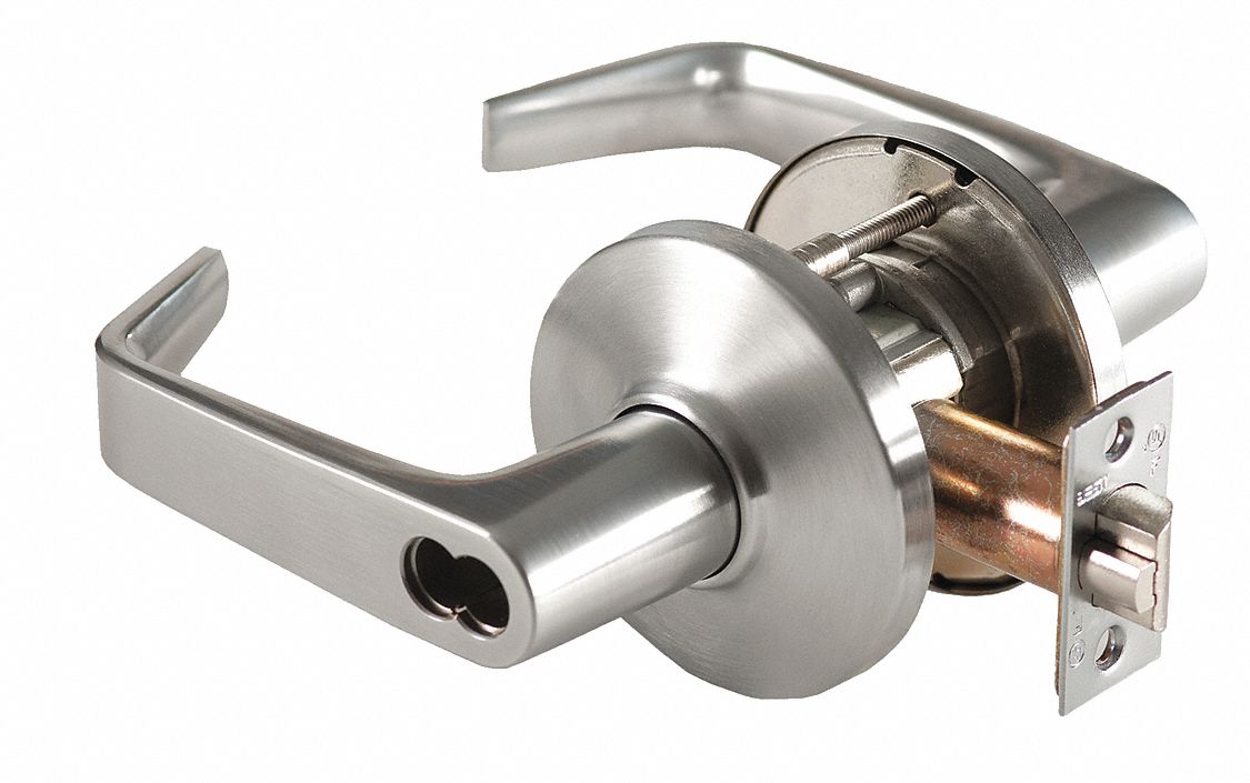 BEST 9K37G15DSTK626 Door Lever Lockset,  Mechanical,  Heavy Duty,  Not Included (Lock Sold Less Core),  Satin Chrome