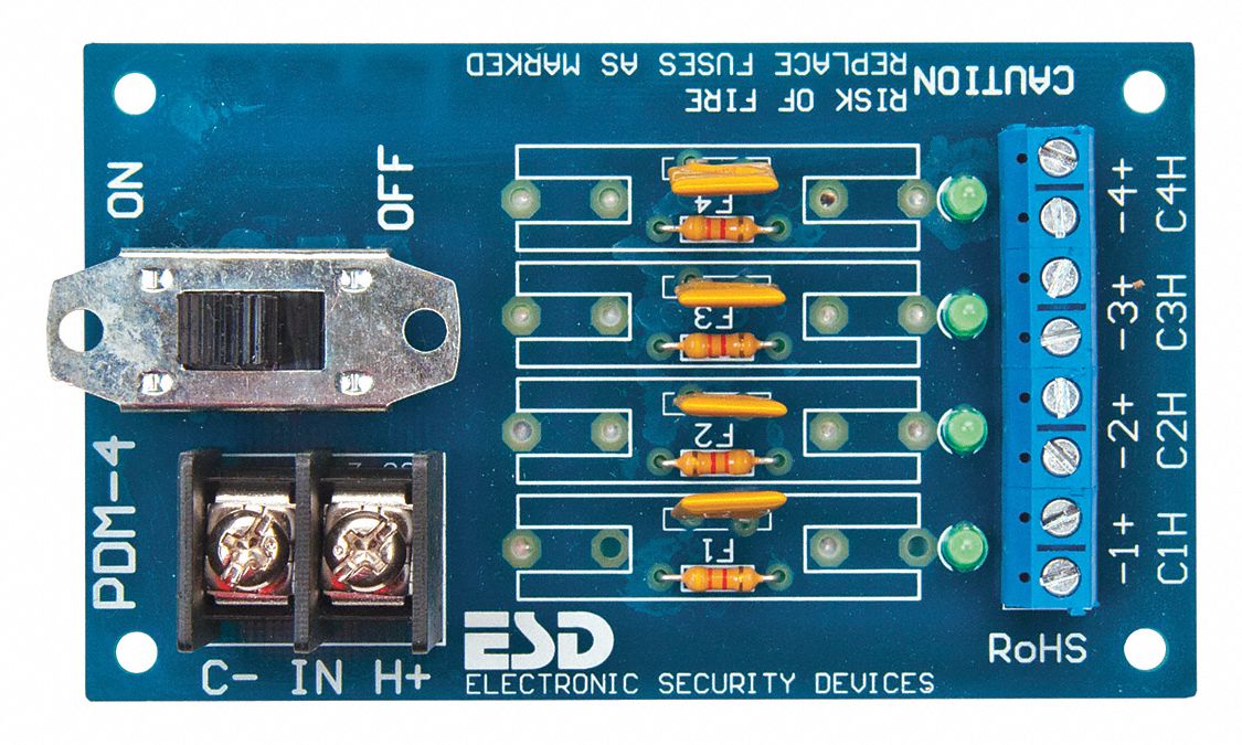 SECURITRON PDB-4C1 Plastic Power Distribution Board