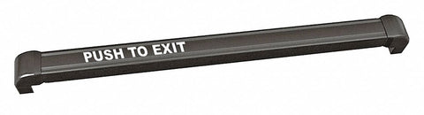 SECURITRON TSB-BK Push To Exit Bar,  12 to 24V AC/DC,  3 in Height,  36 in Width,  Metal/Plastic