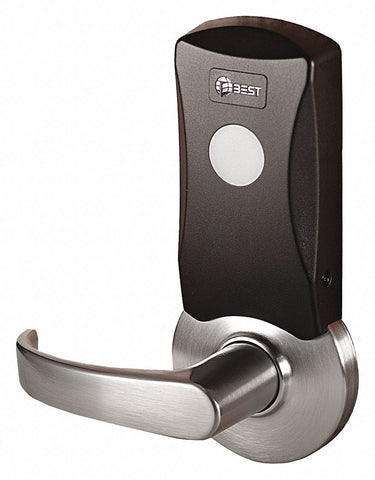 BEST 9KX37R15DSTK626 Door Lever Lockset,  Electrical/Mechanical,  Heavy Duty,  Keyed Different,  Satin Chrome