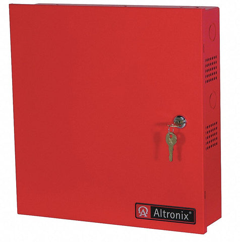 ALTRONIX AL300ULMR Steel Power Supply 5Fuse 12/24VDC @ 2.5A Red with Red Finish