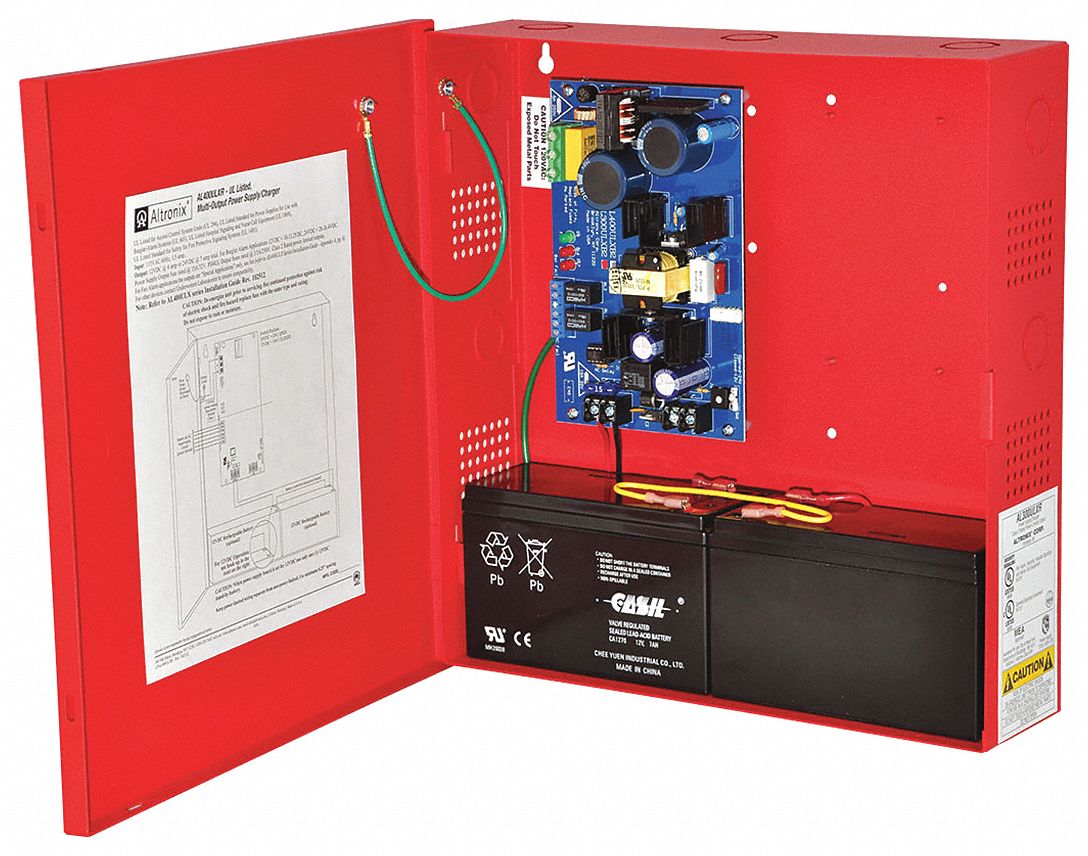 ALTRONIX AL400ULXR Steel Power Supply 12VDC @ 3.5A Or 24VDC @ 3A Red with Red Finish