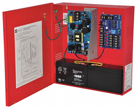 ALTRONIX AL600ULMR Steel Power Supply 5PTC 12VDC Or 24VDC @ 6A Red with Red Finish