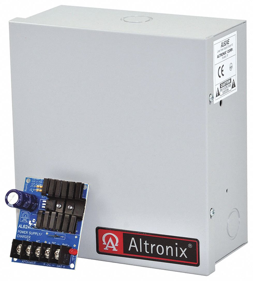 ALTRONIX AL624E Steel Power Supply 6/12/24 VDC @ 1.2A with Gray Finish