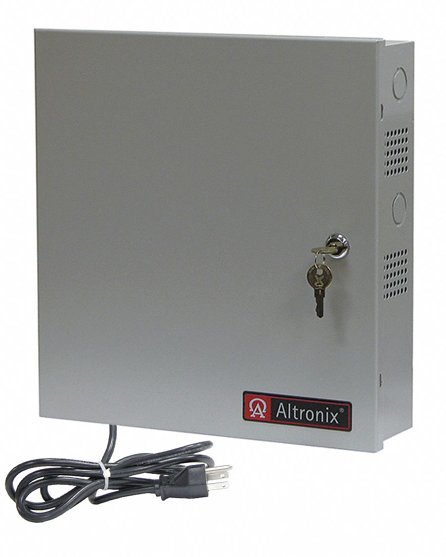 ALTRONIX ALTV615DC8UL3 Steel Power Supply 8Fuse 6-15VDC @ 4A Line Cord with Gray Finish