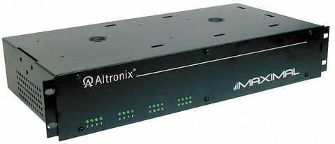 ALTRONIX MAXIMAL33R Steel Power Supply 8Fuse/12Dc, 8Fuse/24Dc 12A Max with Black Finish