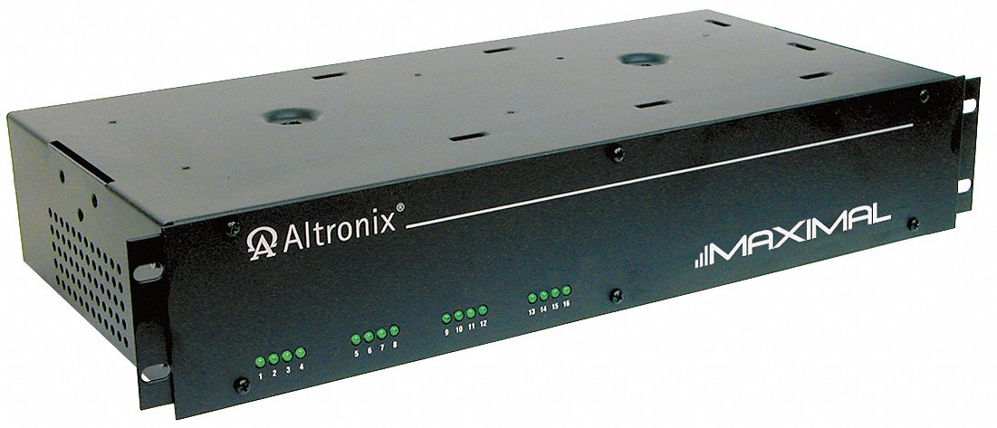 ALTRONIX MAXIMAL33RD Steel Power Supply 8PTC/12Dc, 8PTC/24Dc 12A Max with Black Finish