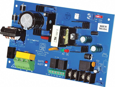 ALTRONIX OLS75 Phenolic or Fiberglass Power Supply Off Line 12/24VDC @ 2.5Av 115V