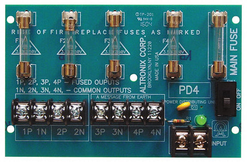 ALTRONIX PD4 Phenolic or Fiberglass Power Dist Module 4 Output Fuse