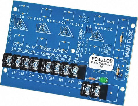 ALTRONIX PD4ULCB Phenolic or Fiberglass Power Dist Module 4 Output PTC