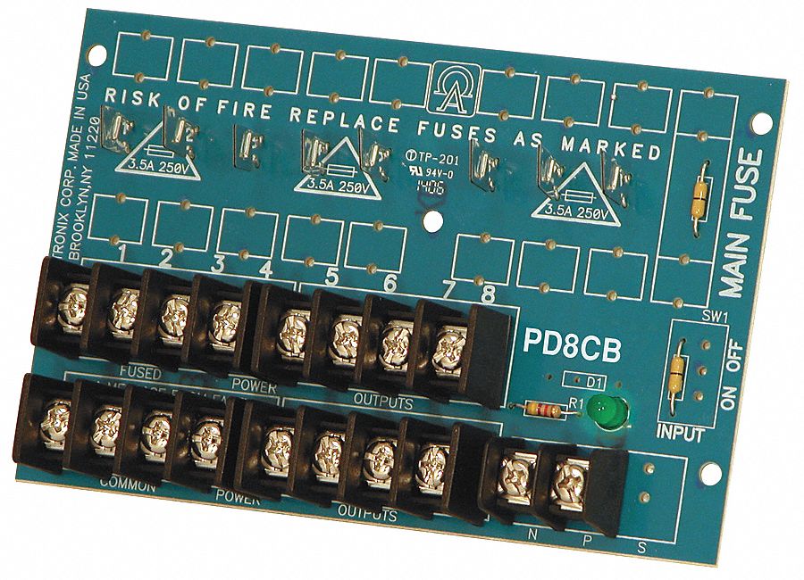 ALTRONIX PD8CB Phenolic or Fiberglass Power Dist Module 8 Output PTC
