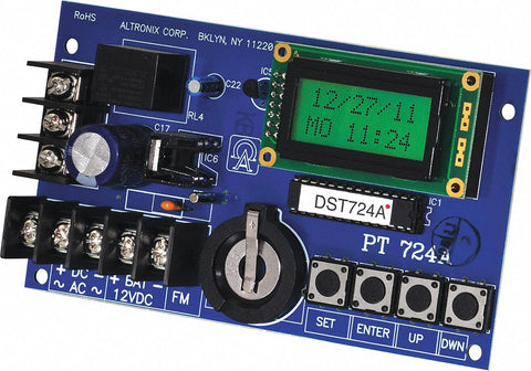 ALTRONIX PT724A Phenolic or Fiberglass Timer- Annual Event 1Ch 365 Day/24 Hr.