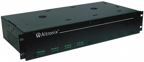 ALTRONIX R2416600UL Steel Power Supply 16Fuse 24Vac @ 25A Rack with Black Finish