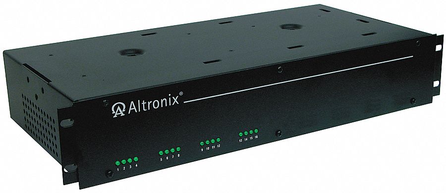 ALTRONIX R2416UL Steel Power Supply 16Fuse 24Vac @ 7A Rack with Black Finish