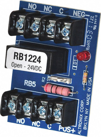 ALTRONIX RB1224 Phenolic or Fiberglass Relay Module 12/24VDC 75Ma DPDT