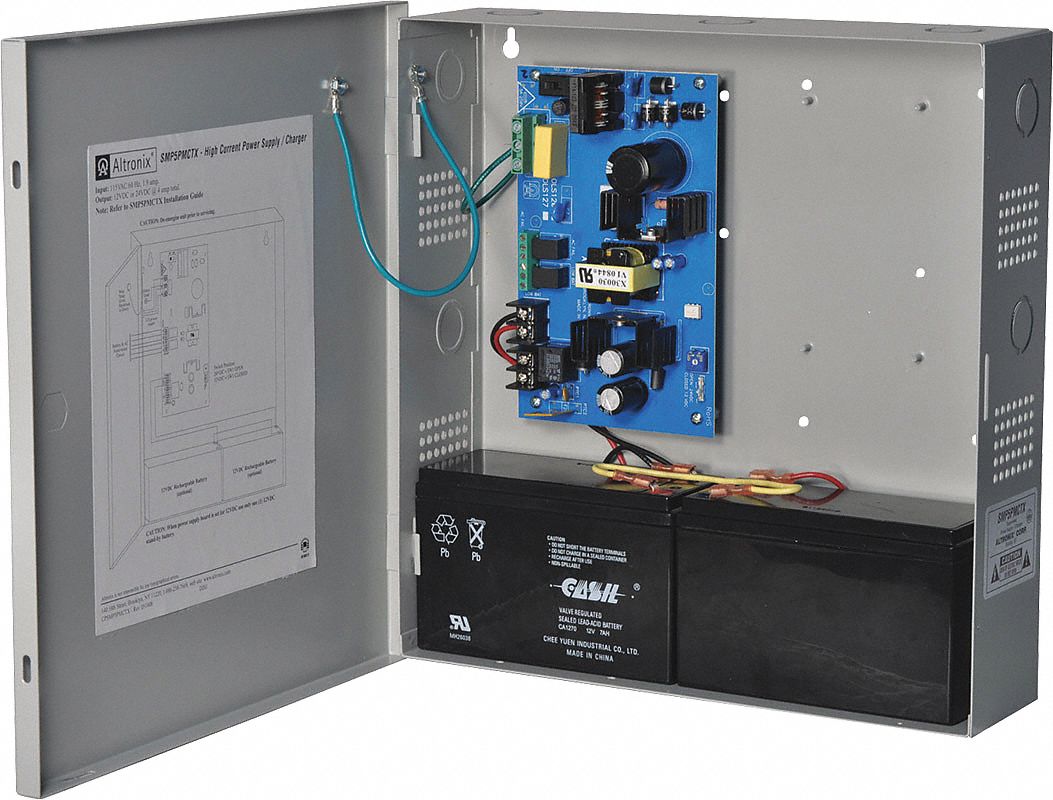 ALTRONIX SMP5PMCTX Steel Power Supply 12VDC Or 24VDC @ 4A Supervised with Gray Finish