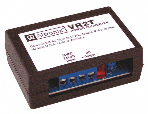 ALTRONIX VR2T Plastic Power Conversion 24V Ac/Dc- 12VDC@.5A Terminal