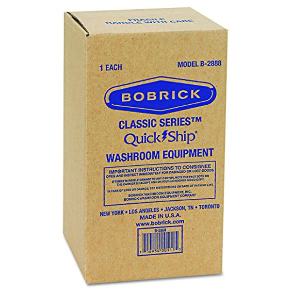 Bobrick B-2888 Washroom Bath Tissue Dispenser, 6.5" x 6.5" x 11.5", Satin,Stainless Steel